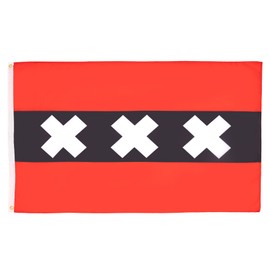 AZ FLAG - Amsterdam Flag - 2x3 Ft - 100D Polyester Netherland Banner with Two Metal Grommets - Fade Resistant - Vivid Colors - 2' x 3' Feet - 90x60 Cm