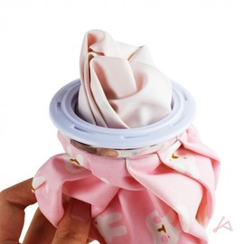 Character hot and cold compress bag x3EA Pink