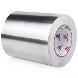 BOMEI PACK Aluminum Foil Tape,Heavy Duty Metal Duct Tape,High Temperature Silver Tape,Perfect for Sealing & Patching,HVAC,Air Ducts,Insulation and Metal Repair (6 Inch x 55 Yards)