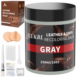 AIUKBL Leather Recoloring Balm, Leather Color Restorer, Leather Restorer for Couches, Leather Scratch Remover, Leather Scratch Repair, Leather Repair Kit for Furniture, Leather Dye (Gray)