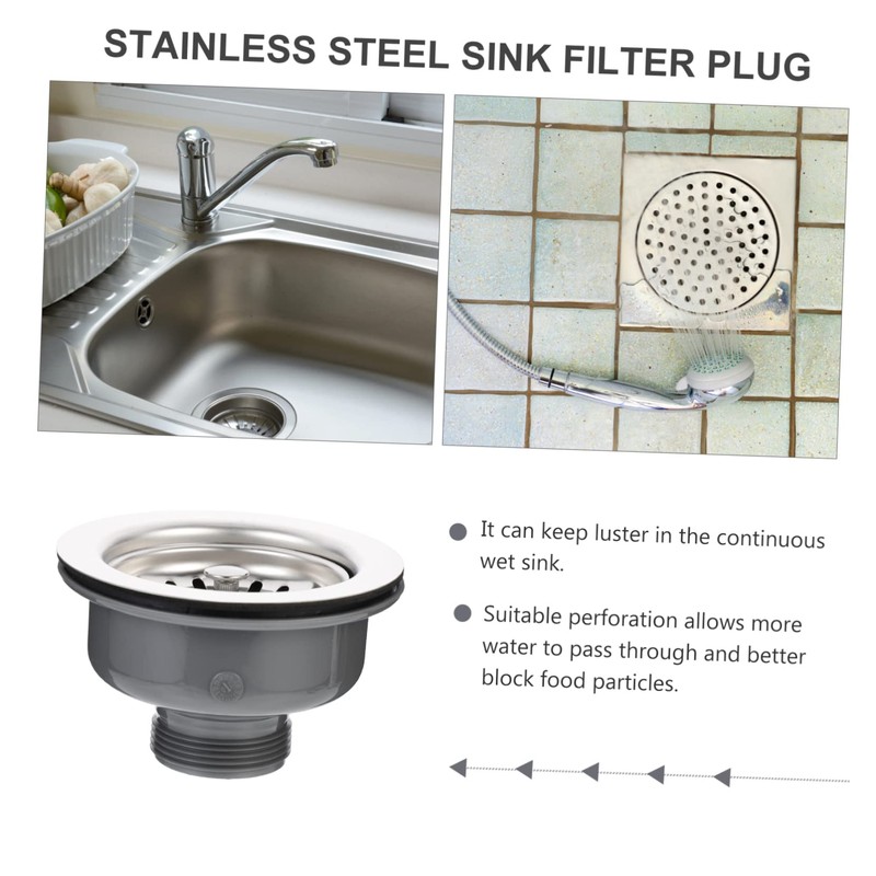 SHINEOFI Sink Filter Strainer Assembly Easy to Clean Strainer Prevents