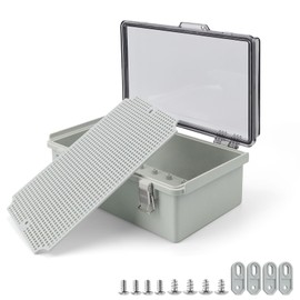 LWLWA Junction Box IP66, ABS Embedded Cable Box, Stainless Steel Buckle, Surface-Mounted Distribution Box, Strong Insulation, with Wall Mounting Accessories for Protection, Power Strip (260 x 160 x