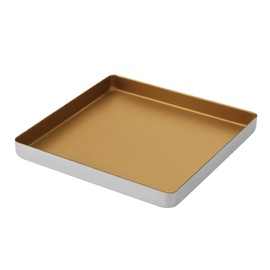 FOR BAKE Non-Stick 11" Square Baking Sheet - Golden Aluminum Alloy Oven Pan for Perfect Cookies & More - Warp Resistant & Easy to Clean - 11 x 11 x 1 Inch