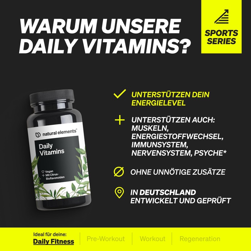 Daily Vitamins - 120 Multivitamin Capsules - All Valuable Vitamins