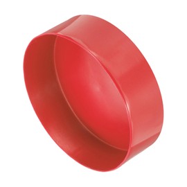 sourcing map 2pcs Rubber End Caps 170mm(6.7 inch) ID Vinyl Round Tube Bolt Cap Cover Screw Thread Protectors Red