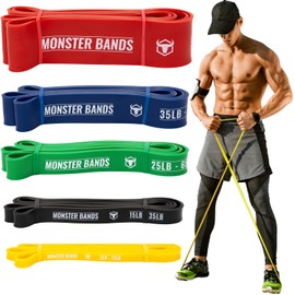 Pull Up Bands, Resistance Bands (Set of 5) – Pull Up Assistance Bands Set – Exercise Workout Bands for Working Out, Strength Training, Stretching & Physical Therapy (Latex, Colored)