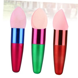 TOVINANNA 3pcs Wet and Dry Makeup Sponge Versatile Foundation Puff for Application for Liquid and Cosmetics Random Colors Red Rosy Green
