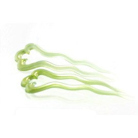 Hair Pins 10 cm in Reed Green - Made in Germany - Pack of 2 WeLoveBeads