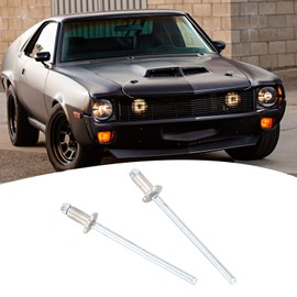 Focket Dash Rosette Rivet, 1 Pair Stainless Steel Rosette Rivets No Modification Needed, Vin Number Plate Replacement Accessories Part for AMC Vin Door Tags for Fixing The Door Tag