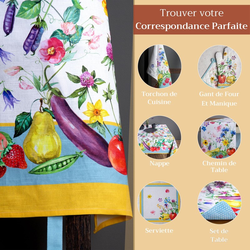 Maison d'Hermine 100% Cotton 1-Piece Kitchen Apron with Adjustable Neck