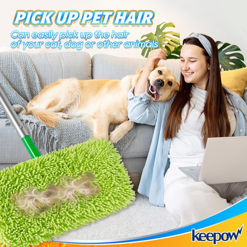 KEEPOW Reusable for Flash Speed Mop Refill Wipes, Microfiber for