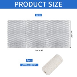 DAZZTIME Winter protection for plants, cold protection film, 5 x 1 m, winter protection for pot plants, frost protection film, insulating film for plants, thermal film, for pot plants, breathable