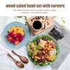 jingfei Wood Salad Servers for Kitchen Wooden Baking Salad Making