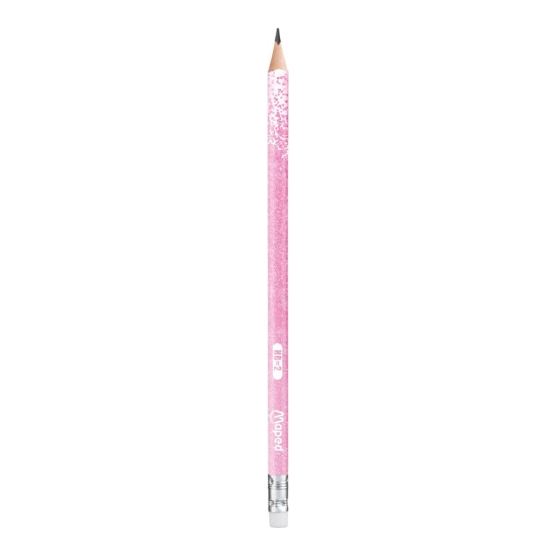 Maped - 6 x ergonomic three-sided pencils Black'PEPS with glitter