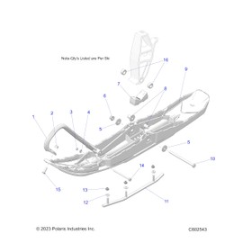 Polaris 60° 3 in. Executive Carbide Skags – Gripper Ski, Part 2875723