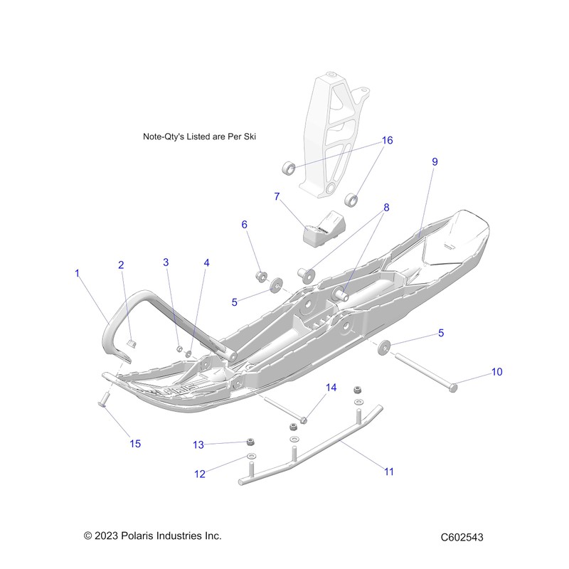 Polaris 60° 3 in. Executive Carbide Skags – Gripper Ski,