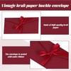 NINFEIQI 10 Pack Gift Envelopes with Ribbon, Kraft Paper Envelope