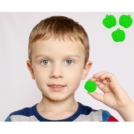 Fruidles Frosted Sour Green Apples Gummy Candy, Delicious Sugar Coated Fruit Flavors Gummies (Half-Pound)