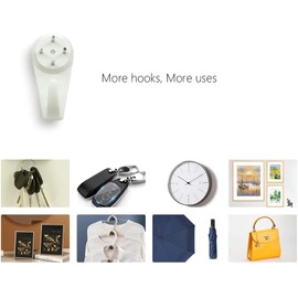 60PCS Concrete Wall Hooks，Picture Hanging， Powerful Hardwall Drywall Hooks Non-Trace Hanging for Picture Photo Frame Clock (S)