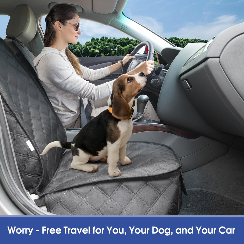 ALLANSING Front Seat Cover for Cars/SUVs/Trucks - Dog Seat Protector