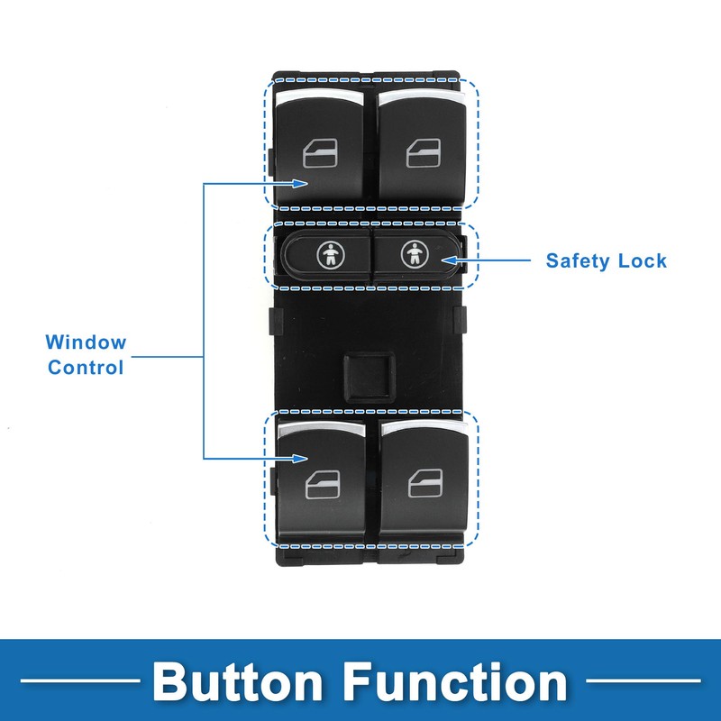 A ABSOPRO Power Window Switch No.7P6959857 Front Left Driver Side