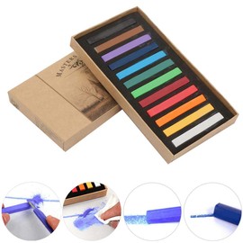 Soft Pastel Set, Square Pastels Chalks Square Artist Pastel Set, Non Toxic, Box of 12/24/36/48 Assorted Colors(12Pcs)