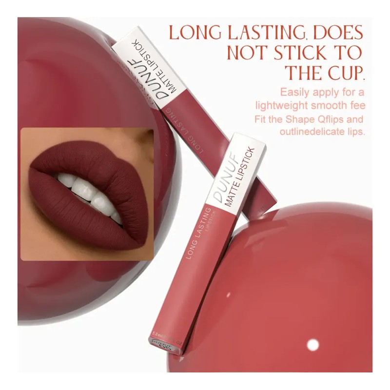 Estuche De Brillos De Labios Dunuf 8 Pzas, Larga Duración