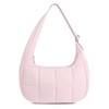 Puffer Crescent Shoulder Bag for Women, Quilted Purses for Women,