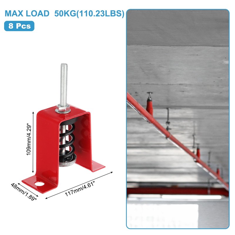 PATIKIL Ceiling Spring Vibration Isolator Hangers, 8 Pack 110lbs Mechanical