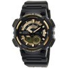 CASIO AEQ110BW-9A Unisex Black/Gold Analog/Digital Watch with Black Band