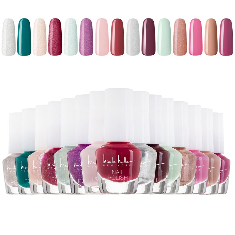 Nicole Miller Mini Nail Polish Set – Glossy, Vibrant Colors