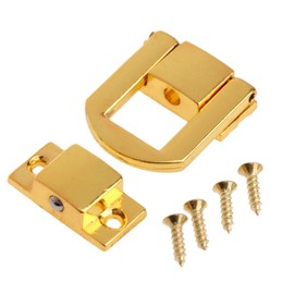 dophee Toggle Catch Lock 0.98"x0.79" Gold Retro Style Iron Hasp Wood Chest Lock Latch Clasp with Screws for Jewellery Box Suitcase Chest Decoration