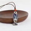 POYAMUSE Ceramic Fish Whistle Pendant Necklace for Women - Handmade