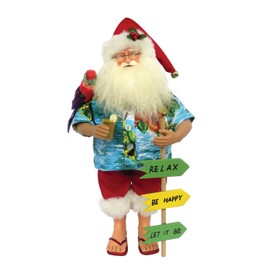 Santa's Workshop 8637 Buffet Beach Claus Figurine, Multicolored, 15"