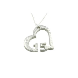 15th Anniversary Beaten Heart Pendant – 15 Year