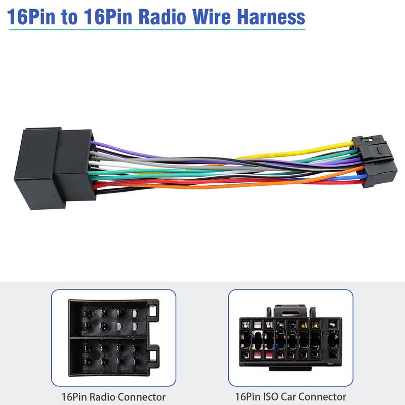 Jayubien - Adaptador de mazo de cables de radio compatible