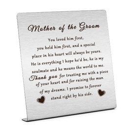 Bride Gifts for Mother of Groom Appreciation Desk Sign Wedding Gifts for Mother in Law Thank You Gift for Mom Desk Decor Present for Mother of Groom Engagement Gift Mother's Day Gifts