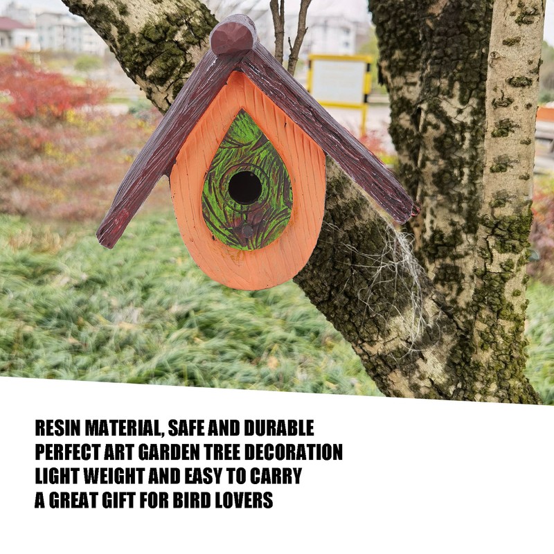 Bird House Garden Tree Decoration Hummingbird Synthetic Resin House Craft