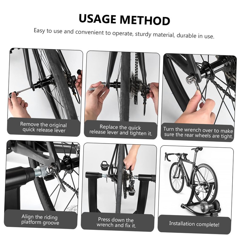 GRIRIW 2Pcs Quick Release Skewers for Trainer Bikes Durable Steel