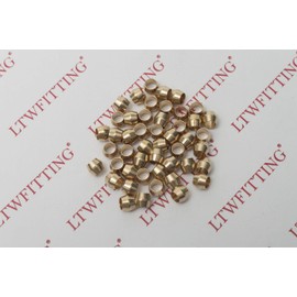 LTWFITTING 3/16-Inch Brass Compression Sleeves Ferrels,BRASS COMPRESSION FITTING(Pack of 50)