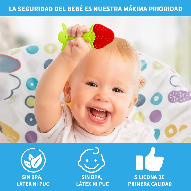 KOSMOX Mordedera para Bebe, Cosas para Bebes, Chupon para Fruta,