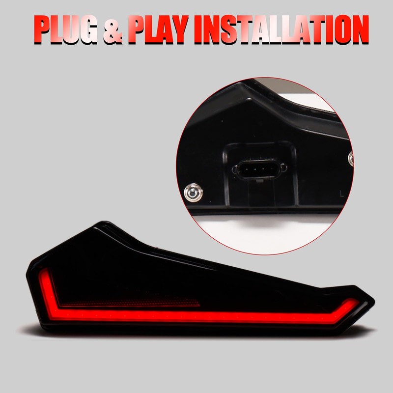 AUPOWER Smokey LED Tail Lights for Ploaris RZR XP/XP 4