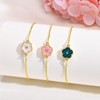 3Pcs Clover Link Bracelet for Women, Gold Flower Lucky 5