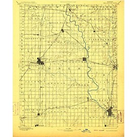Wellington KS topo map, 1:125000 Scale, 30 X 30 Minute, Historical, 1890, Updated 1910, 19.59 x 16 in - Polypropylene
