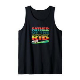 Nerf Father Of The Birthday Kid Flying Dart Portrait Tank Top