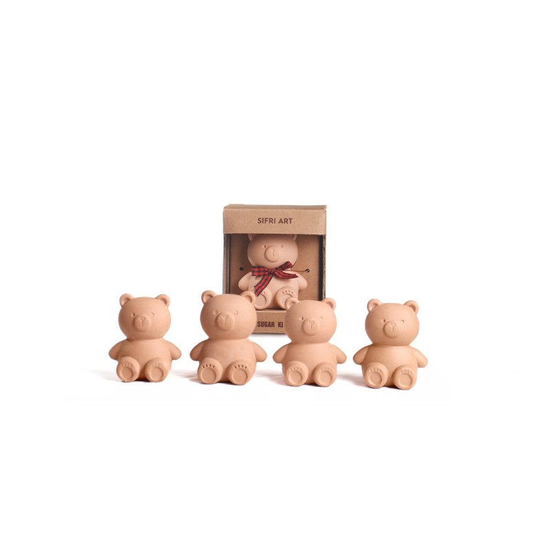 Sifri Art Brown Sugar Keeper 3D – Terracotta Clay Bear