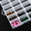 TIMESETL 2 x 36 Compartment Removable Clear Plastic Storage Boxes