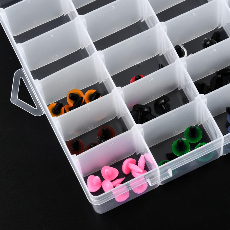 TIMESETL 2 x 36 Compartment Removable Clear Plastic Storage Boxes