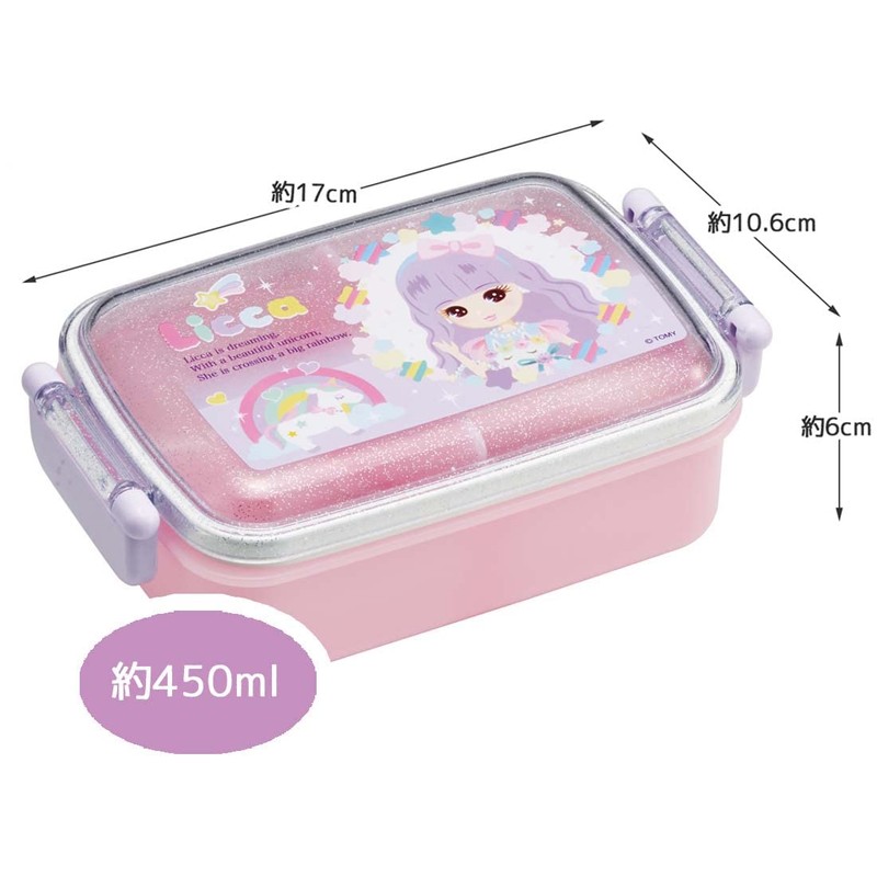 Skater RBF3ANAG-A Lunch Box, 15.9 fl oz (450 ml), Licca-chan,