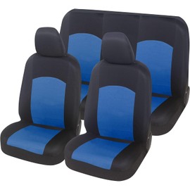 Auto Accessori Lupex - Fundas universales para Asientos de Coche  Color Azul Real  Juego de Fundas de Asiento Delantero y Trasero  Tejido de